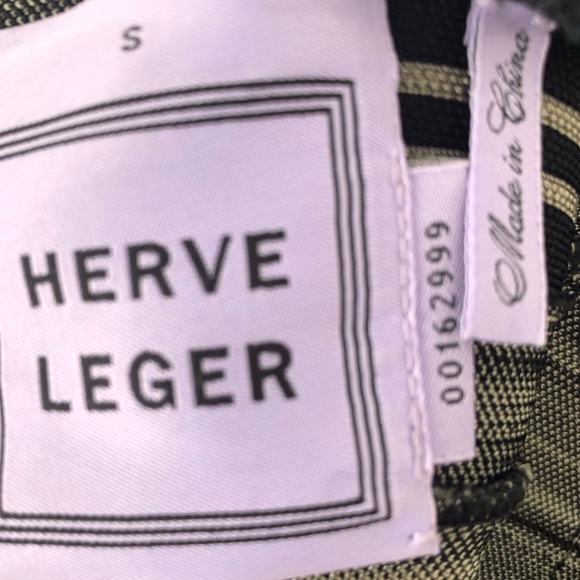 Herve Leger Striped “Sandra”Bodycon Bandage Mini Dress. Size S - Picture 5 of 11